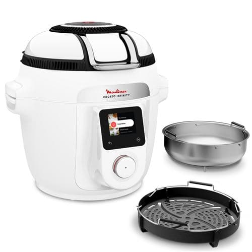 Mijoteur Moulinex Cookeo Infinity Air fryer multicuiseur CE9721F0 Blanc