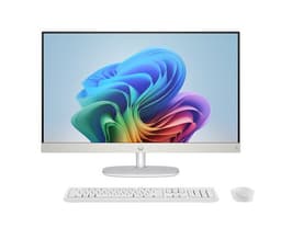 PC tout-en-un HP 27-cr0077nf 27" AMD Ryzen™ 7 16 Go RAM 512 Go SSD Blanc coquillage