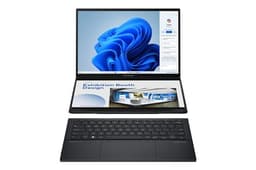 ASUS ZenBook Duo UX8406CA-PZ011W - Avec clavier détachable - Intel Core Ultra 9 - 285H / jusqu'à 5.4 GHz - Win 11 Home - Intel Arc Graphics - 32 Go RAM - 1 To SSD NVMe - 14" OLED écran tactile 2880 x 1800 (3K) @ 120 Hz - Wi-Fi 7, Bluetooth - encrier gr