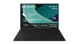 PC portable LG Gram 16 16Z90TL-G.AU88F 16" Copilot+PC Intel® Core™ Ultra 7 32 Go RAM 1 To SSD Noir Obsidien