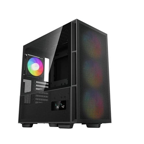 Boîtier PC gaming DeepCool CH560 Digital moyen tour noir RGB avec panneau latéral acier