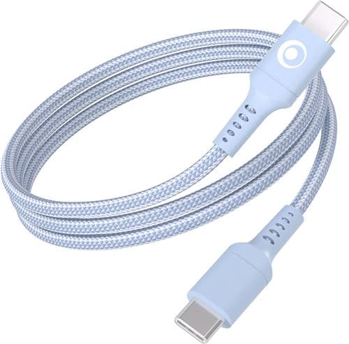 Câble tressé BigBen Connected USB-C vers USB-C 1,2 m Bleu