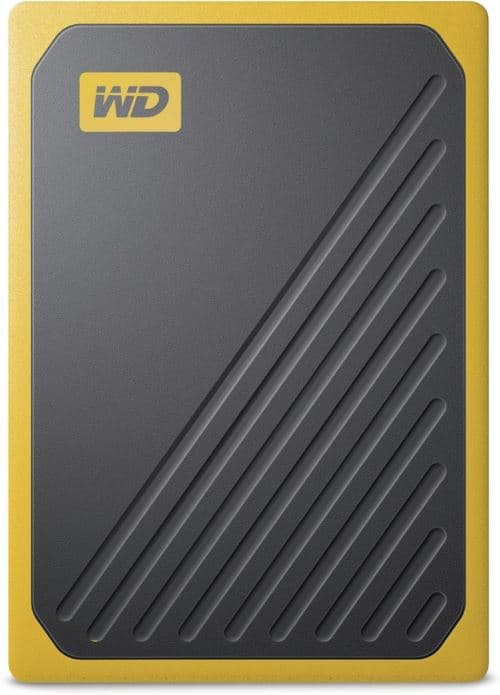 WD My Passport Go WDBMCG5000AYT - SSD - 500 Go - externe (portable) - USB 3.0 - noir avec bordure ambre