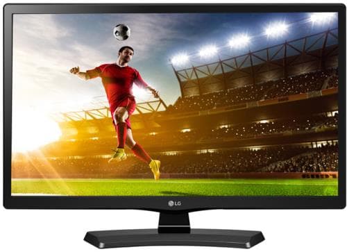 LG 28MT48DF-PZ - Écran LED avec tuner TV - 28" (27.5" visualisable) - 1366 x 768 - TN - 200 cd/m² - 3000:1 - HDMI - haut-parleurs - noir avec avant noir brillant