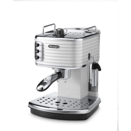 De'Longhi Scultura ECZ 351.W - Machine à café avec mousseur à lait - 15 bar - zinc blanc