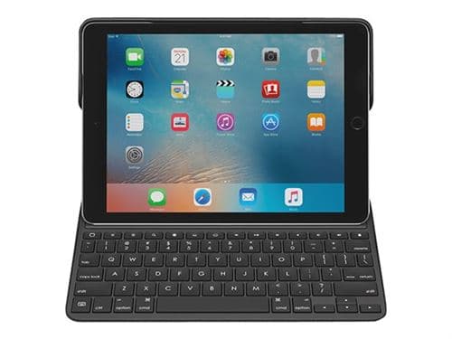 Logitech CREATE - Clavier et étui - rétroéclairé - Apple Smart connector - Nordique - noir clavier, noir étui
