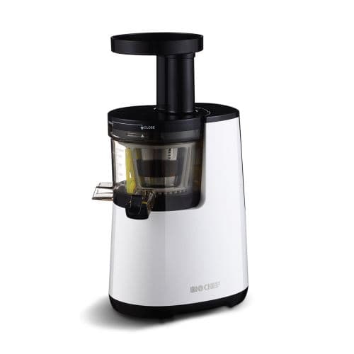 Extracteur de Jus BioChef Atlas - Slow Juicer, extracteur de jus lent, à froid - Haut de Gamme - Compact et Silencieux - Blanc