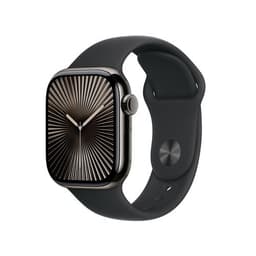 Apple Watch Series 10 GPS + Cellular 42mm Boîtier en Titane Ardoise avec Bracelet Sport Noir M/L