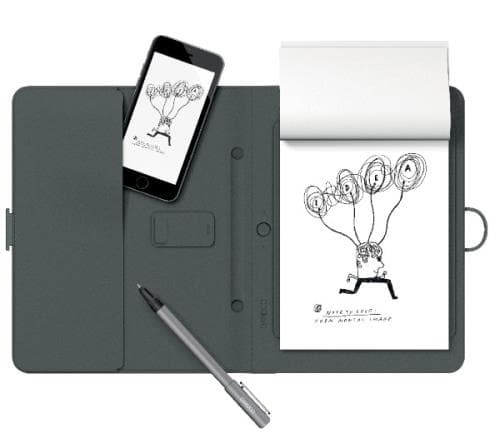 Smart Folio Wacom Bamboo Spark Gris et Noir pour Smartphone