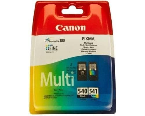 Canon PG-540 XL/CL-541XL Photo Value Pack - Pack de 2 - à rendement élevé - noir, couleur (cyan, magenta, jaune) - original - 100 x 150 mm 50 feuille(s) blister - jeu de papier / cartouche d'encre - pour PIXMA MG3150, MG3550, MG3650, MG4250, MX395, MX4