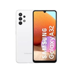 Samsung Galaxy A32 - 4G smartphone - double SIM - RAM 4 Go / Mémoire interne 128 Go - microSD slot - écran OEL - 6.4" - 2400 x 1080 pixels - 4x caméras arrière 64 MP, 8 MP, 5 MP, 5 MP - front camera 20 MP - blanc génial