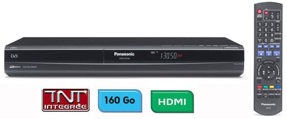 Panasonic DIGA DMR-EX769 - Graveur de DVD / enregistreur à disque dur avec tuner TV numérique - 160 Go - noir