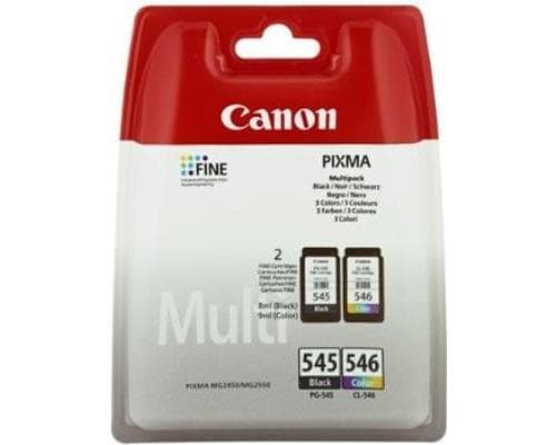 Canon PG-545 XL/CL-546XL Photo Value Pack - Pack de 2 - à rendement élevé - noir, couleur (cyan, magenta, jaune) - original - 100 x 150 mm 50 feuille(s) blister - jeu de papier / cartouche d'encre - pour PIXMA TR4551, TR4650, TR4651, TS3350, TS3351, TS