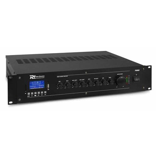 Power Dynamics PRM60 - Amplificateur Mixeur 5 Canaux, 60W, Bluetooth, avec Télécommande