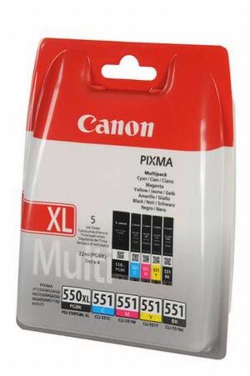 Pack de 5 cartouches d'encre canon pgi-550/cli-551 xl
