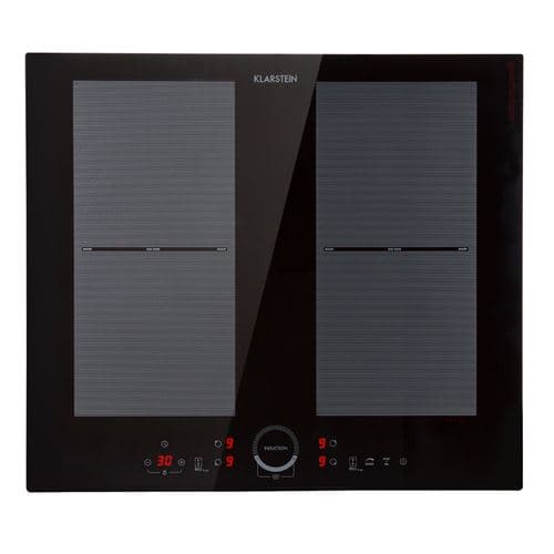 Klarstein Delicatessa - Table de cuisson à induction - 4 plaques de cuisson - Niche - largeur : 56 cm - profondeur : 49 cm - noir