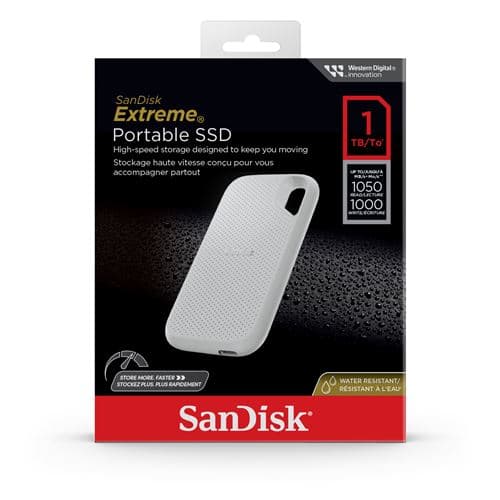 Disque SSD externe SanDisk Extreme 1 To Blanc