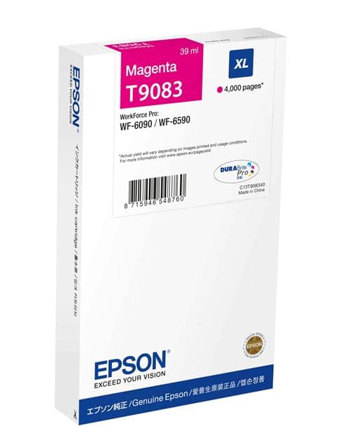Epson T9083 - 39 ml - taille XL - magenta - original - cartouche d'encre - pour WorkForce Pro WF-6090, WF-6590