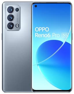 OPPO Reno6 Pro 5G - 5G smartphone - double SIM - RAM 12 Go / Mémoire interne 256 Go - écran OEL - 6.55" - 2400 x 1080 pixels (90 Hz) - 3 x caméras arrière 50 MP, 16 MP, 13 MP, 2 MP - front camera 32 MP - gris lunaire