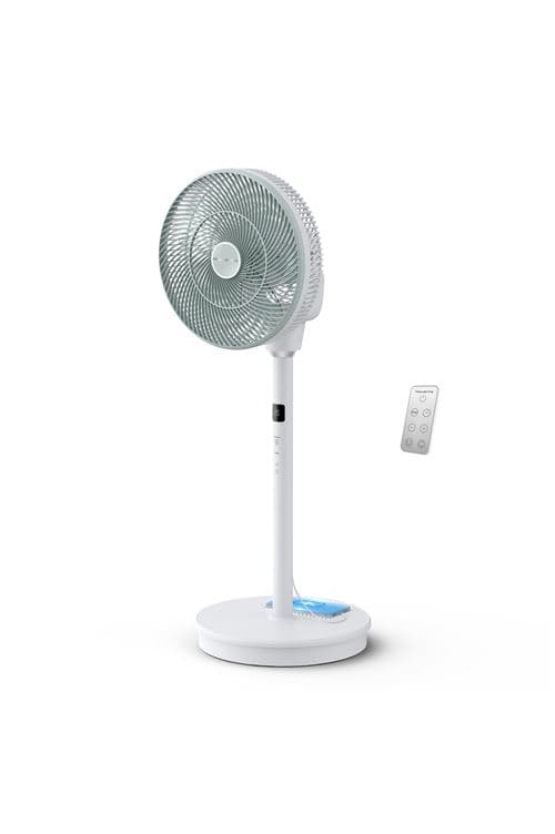 Ventilateur sur pied Rowenta Turbo Silence Compact 3D Nomad QV5050F0 Blanc