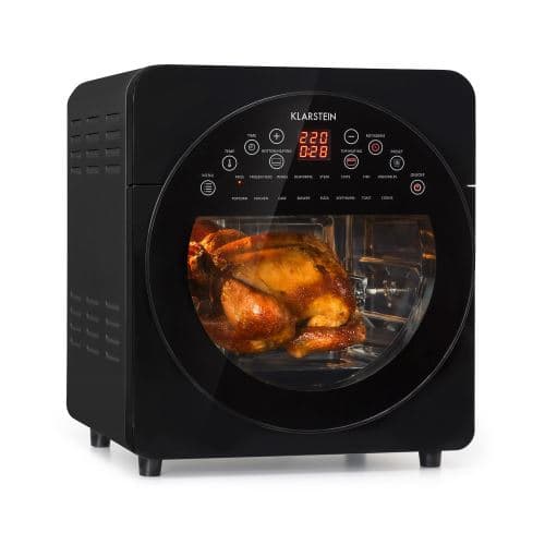 Klarstein AeroVital Easy Touch Friteuse à air chaud 14 L - Fonction mini-four et déshydrateur - Noir