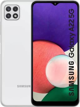 Samsung Galaxy A22 5G - 5G smartphone - double SIM - RAM 4 Go / Mémoire interne 128 Go - microSD slot - Écran LCD - 6.6" - 2408 x 1080 pixels (90 Hz) - 3 x caméras arrière 48 MP, 5 MP, 2 MP - front camera 8 MP - blanc
