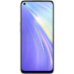 Realme 6 - 4G smartphone - double SIM - RAM 4 Go / Mémoire interne 128 Go - microSD slot - Écran LCD - 6.5" - 2400 x 1080 pixels - 4x caméras arrière 64 MP, 8 MP, 2 MP, 2 MP - front camera 16 MP - blanc comète