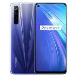 Realme 6 - 4G smartphone - double SIM - RAM 4 Go / Mémoire interne 64 Go - microSD slot - Écran LCD - 6.5" - 2400 x 1080 pixels - 4x caméras arrière 64 MP, 8 MP 2 MP - front camera 16 MP - bleu comète