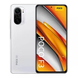 Xiaomi POCO F3 - 5G smartphone - double SIM - RAM 6 Go / Mémoire interne 128 Go - OLED display - 6.67" - 2400 x 1080 pixels (120 Hz) - 3 x caméras arrière 48 MP, 8 MP, 2 MP - front camera 20 MP - blanc