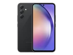 Samsung Galaxy A54 5G - 5G smartphone - double SIM - RAM 8 Go / Mémoire interne 256 Go - microSD slot - écran OEL - 6.4" - 2340 x 1080 pixels (120 Hz) - 3 x caméras arrière 50 MP, 12 MP, 5 MP - front camera 32 MP - graphite magnifique
