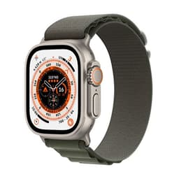 Apple Watch Ultra + Cellular, boîtier Titane 49mm avec Boucle Alpine Vert Taille M