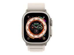 Apple Watch Ultra - 49 mm - titane - montre intelligente avec Boucle Alpine - textile - droit - taille du bracelet : S - 32 Go - Wi-Fi, LTE, UWB, Bluetooth - 4G - 61.3 g