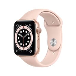 Apple Watch Series 6 (GPS) - 40 mm - or-aluminium - montre intelligente avec bande sport - fluoroélastomère - sable rose - taille du bracelet : S/M/L - 32 Go - Wi-Fi, Bluetooth - 30.5 g