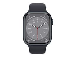 Apple Watch Series 8 (GPS) - 45 mm - aluminium minuit - montre intelligente avec bande sport - fluoroélastomère - minuit - taille du bracelet : Normal - 32 Go - Wi-Fi, Bluetooth - 38.8 g