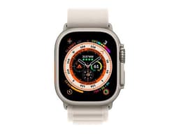 Apple Watch Ultra - 49 mm - titane - Oui montre intelligente avec Boucle Alpine - textile - droit - taille du bracelet : M - 32 Go - Wi-Fi, LTE, UWB, Bluetooth - 4G - 61.3 g