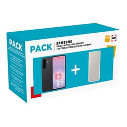 Pack Smartphone Samsung Galaxy A37 6,7" 5G Nano SIM 128 Go Graphite + Batterie Externe 10A ULTRA rapide 25W USB typeC Beige