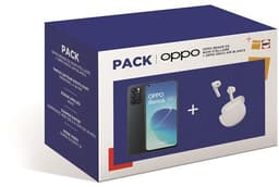 Pack Smartphone Oppo Reno 6 6,43" 5G 128 Go Double SIM Noir + Ecouteurs sans fil Bluetooth Oppo Enco Air à réduction du bruit Blanc