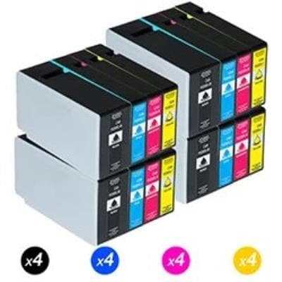 Pack de 16 Canon PGI-2500XL Cartouches 4 noir 4 cyan 4 magenta 4 jaune compatible avec Canon Pixma MB5050