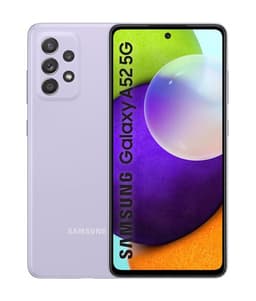 Samsung Galaxy A52 5G - 5G smartphone - double SIM - RAM 6 Go / Mémoire interne 128 Go - microSD slot - écran OEL - 6.5" - 2400 x 1080 pixels - 4x caméras arrière 64 MP, 12 MP, 5 MP, 5 MP - front camera 32 MP - violet génial