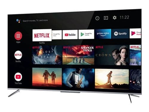TCL 65P718 - Classe de diagonale 65" (64.5" visualisable) - P718 Series TV LED - Smart TV - Android TV - 4K UHD (2160p) 3840 x 2160 - HDR - Argent foncé, garniture argent