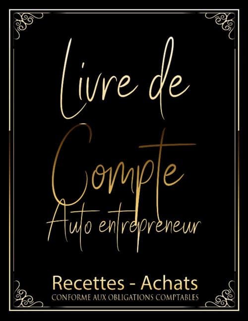 Livre de compte auto entrepreneur Narratik - Registre Recettes Achats - 123 pages - Format 21.5x28 cm