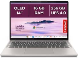 Chromebook Lenovo 14M9610 14” MediaTek Kompanio Ultra 16 Go RAM 256 Go SSD Beige