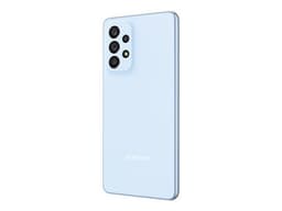 Samsung Galaxy A53 5G - 5G smartphone - double SIM - RAM 8 Go / Mémoire interne 256 Go - microSD slot - écran OEL - 6.5" - 2400 x 1080 pixels (120 Hz) - 4x caméras arrière 64 MP, 12 MP, 5 MP, 5 MP - front camera 32 MP - bleu génial