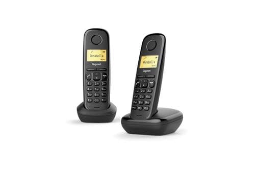 Gigaset A170 Duo - Téléphone sans fil avec ID d'appelant - ECO DECT\GAP - noir + combiné supplémentaire