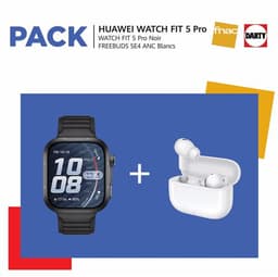 Pack Fnac Montre connectée Huawei Watch Fit 5 Pro Bluetooth Noir + FreeBuds SE 4 ANC
