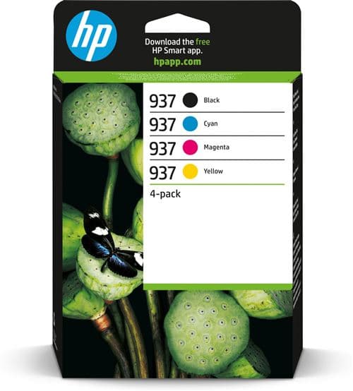 Pack de 4 Cartouches d'encre HP N.937 Noir Cyan Jaune et Magenta