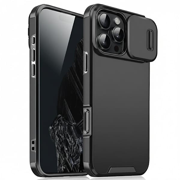 Skal iPhone 16 Pro skjutbart kameraskydd Svart