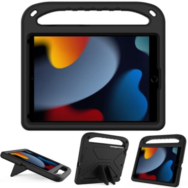 Skal iPad 10.2 2021 2020 2019 Barn Handtag Svart