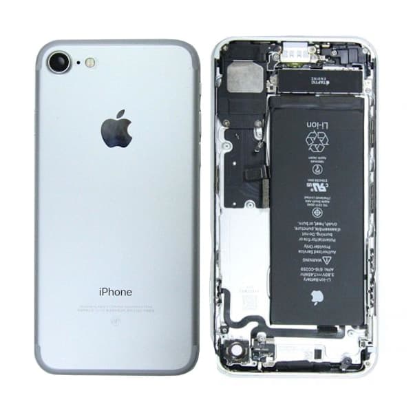 iPhone 7 Baksida med Komplett Ram med Batteri (Begagnad) - Silver