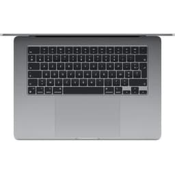 Apple - 15" MacBook Air M3 (2024) - RAM 8Go - Lagring 256Go - Grå Sidéral - AZERTY (2024) - Återvunnet - Mycket bra skick - Refurbished Grade B - Swe